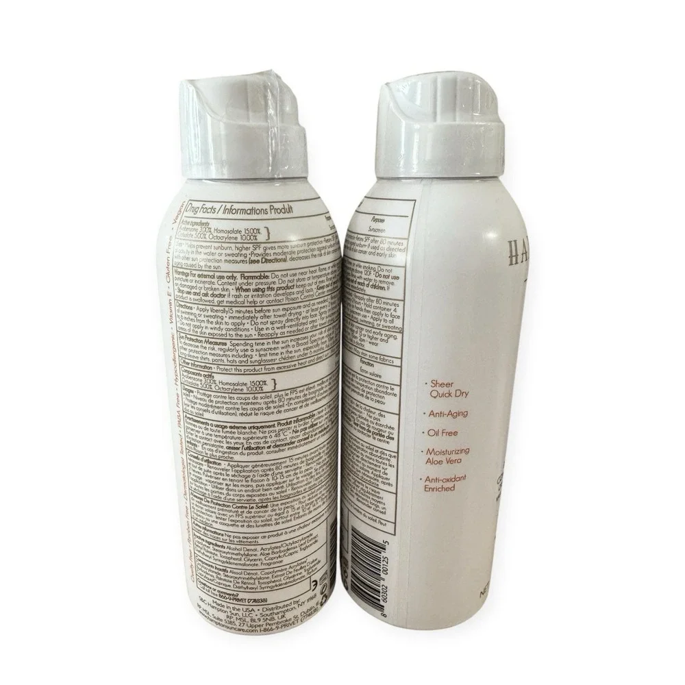 Lot of 2 NEW Hampton Sun SPF 30 Reef Friendly Mist Sunscreen 5oz 10/27